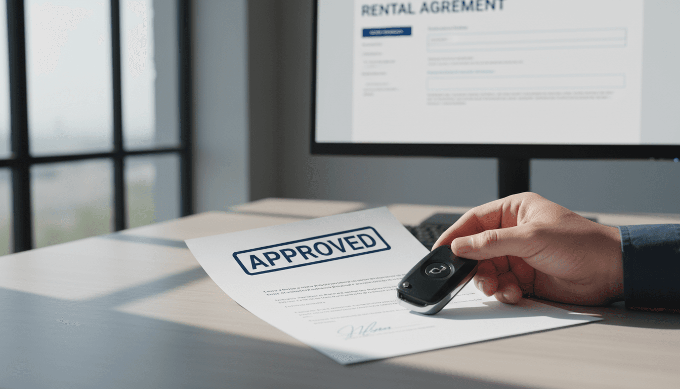 Quick approval document and vehicle key